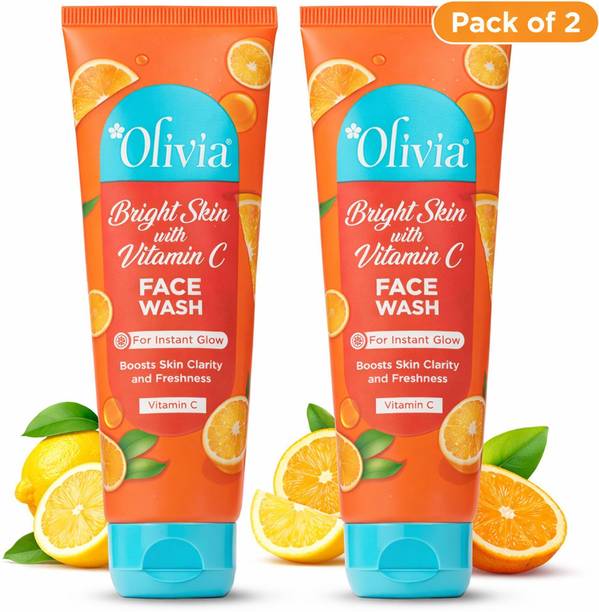 Olivia Bright Skin  with Vitamin C for Instant Glow 60gm (Pack of 2) Face Wash