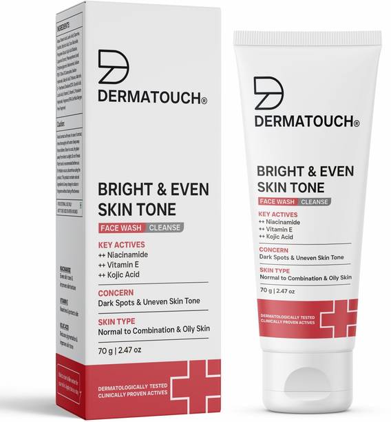 Dermatouch Bright & Even Tone  with Niacinamide, Vitamin E and Kojic Acid Face Wash