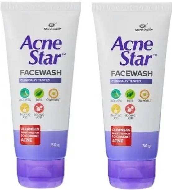 acnestar Acne star facewash,Anti pigmantation,acne clear,oil control,dark spot control pack-2 Face Wash