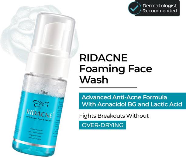 Ridacne Foaming  | Dermatologist Recommended To Reduce Pimples| For Acne-Prone & Oily Skin | Beads-Free Face Wash