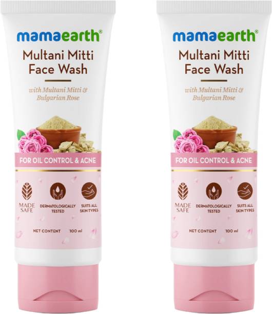 Mamaearth Multani Mitti  with Bulgarian Rose For Oil Control & Acne (Pack of 2) Face Wash