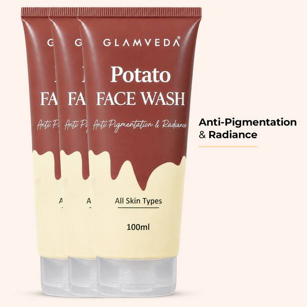 GLAMVEDA Potato Anti Pigmentation SLS & Paraben Free ( Pack Of 3 ) Face Wash