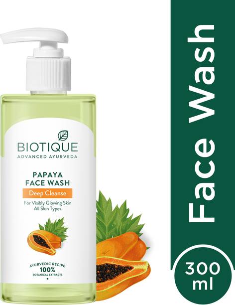 BIOTIQUE Papaya Deep Cleanse For Glowing Skin  Tan removal & Brightening. Face Wash