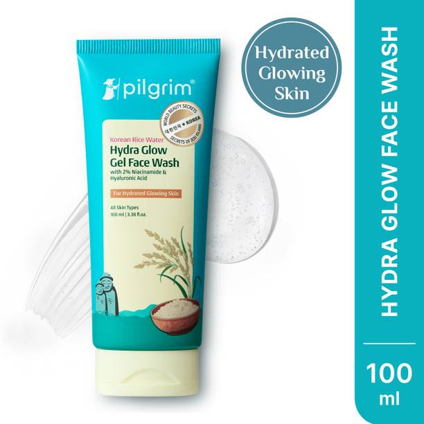Pilgrim Korean Rice Water Hydra Glow Gel  with 2% Niacinamide & Hyaluronic Acid Face Wash