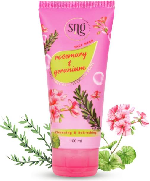 SNG COSMETICS Rosemary and Geranium , Cleansing and Refreshing Face Wash
