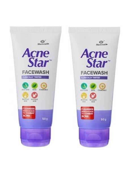 MANKIND Acnestar Salicylic Acid Gel  With Aloevera & Purified Water Face Wash
