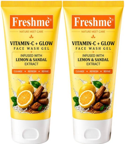 Freshme Lemon & Sandal Brightening Gel For Oily Skin with Vitamin C Face Wash