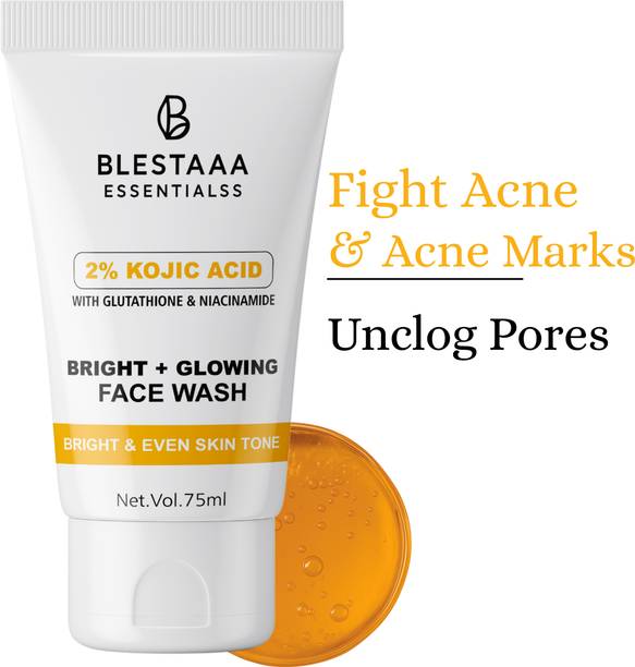blestaaa essentialss 2% Kojic Acid with Niacinamide Glutathione – Fades Dark Spots & Evens Skin Tone  Face Wash