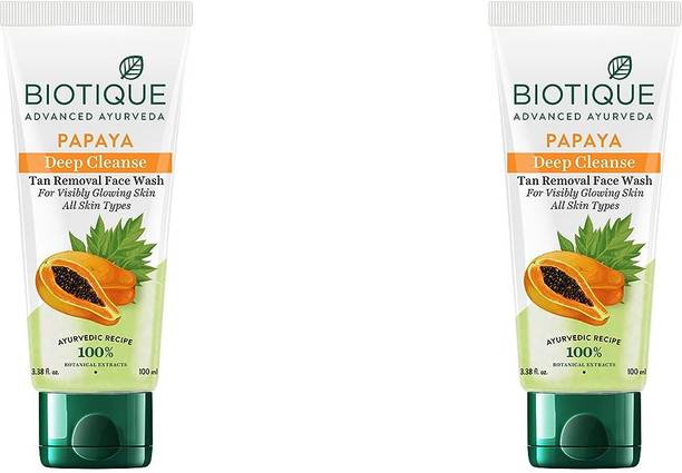 BIOTIQUE PAPAYA FACE WASH 100 G X 2 SET OF Face Wash