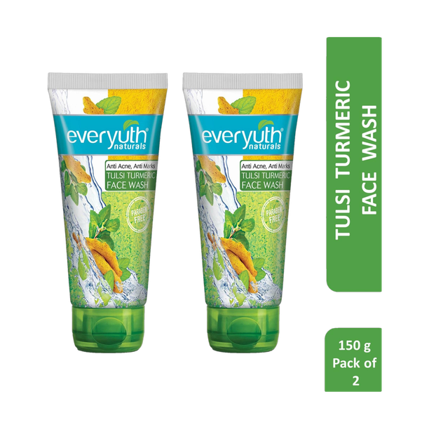 Everyuth Naturals Anti Acne Anti Marks Tulsi Turmeric  Gentle Exfoliation&Blemish Control Face Wash