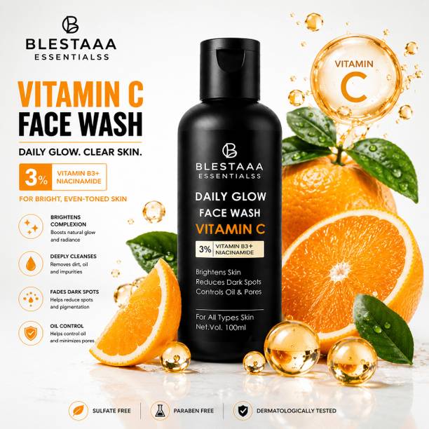 blestaaa essentialss Vitamin C Glow & Nourish With Niacinamide & Vitamin E | Bright Skin.| Face Wash