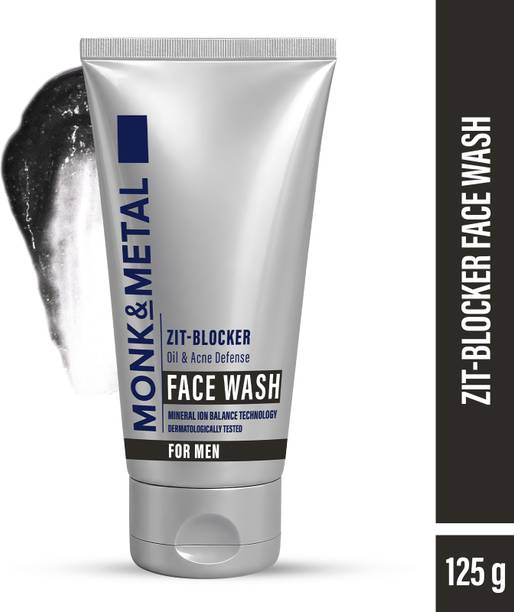 MONK&METAL Zit Blocker Acne & Oil Control  for Men with Charcoal and Volcanic Ash Face Wash