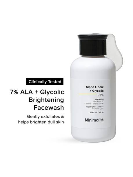 Minimalist 7% Glycolic Acid Brightening Glow  for Men & Women Face Wash