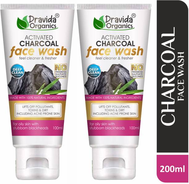 Dravida Organics Activated Charcoal Face Wash