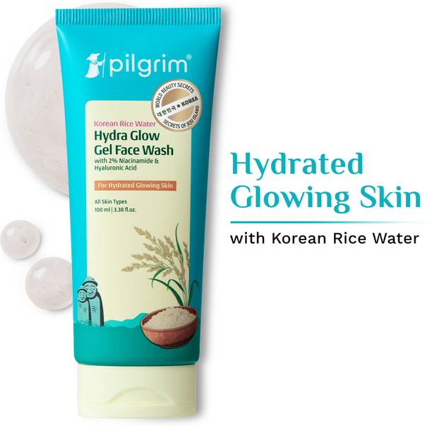 Pilgrim Korean Rice Water Hydra Glow Brightening Gel  For Women | Glowing Skin Face Wash