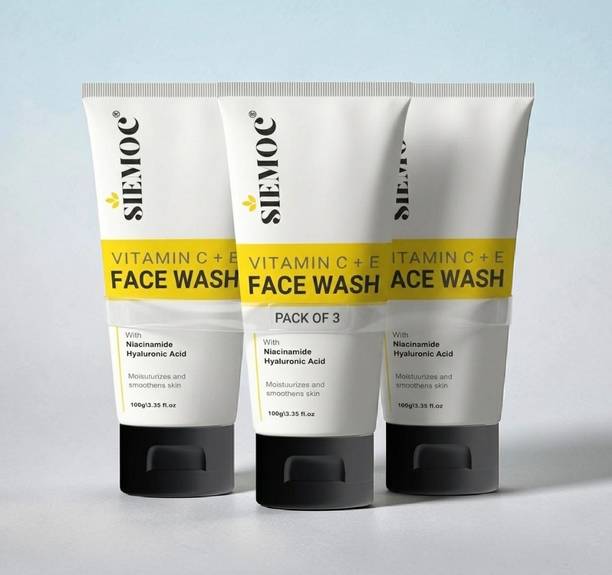 siemoc Vitamin C + E Facewash Bright Glow Skin Clean Hydrate Daily Care Face Wash