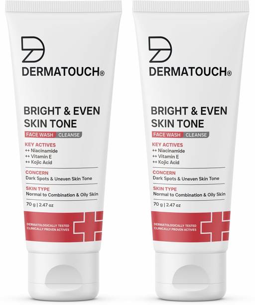 Dermatouch Bright & Even Tone  with Niacinamide, Vitamin E and Kojic Acid (PO2) Face Wash