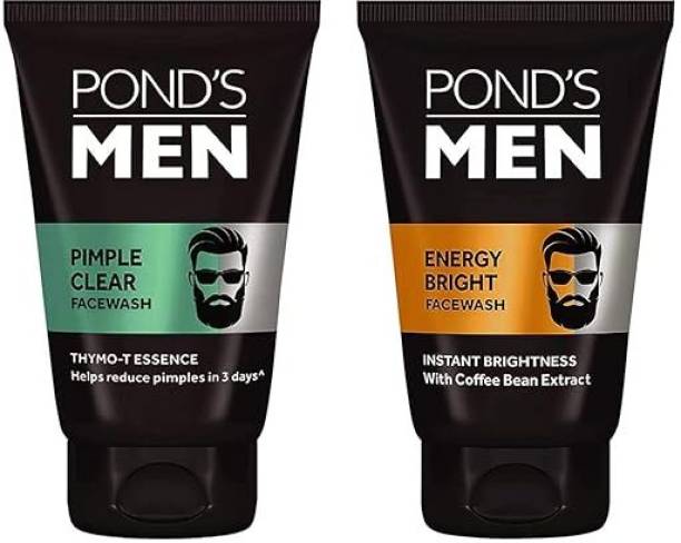 POND's Men Pimple Clear Facewash 50g + Men's Energy Bright  50g Face Wash