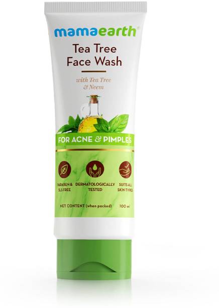 Mamaearth Tea Tree Natural for Acne & Pimples Removal with Neem Face Wash