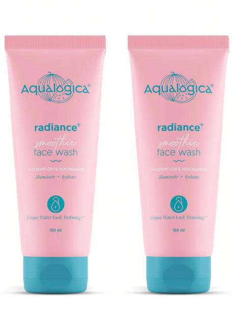 Aqualogica Radiance+ Facewash Duo for Radiant & Glowing Skin with Watermelon and Niacinamide Face Wash