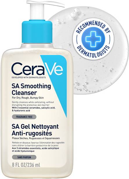 CeraVe SA Smoothing Cleanser Face wash with Salicylic Acid for Dry & Bumpy Skin Face Wash