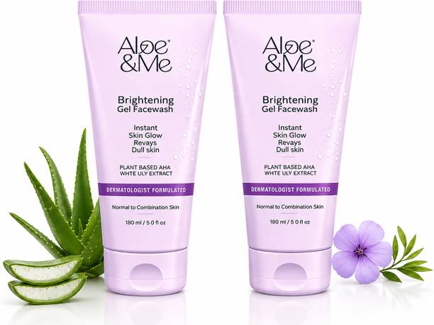aloe&me Brightening Gel with White Lily Aloe for Glowing Skin  Face Wash