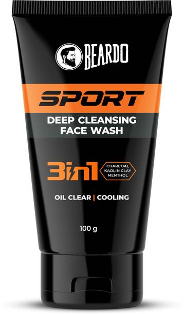 BEARDO Sport Deep Cleansing Facewash For Excess Oil Control, Deeply Cleanses Dirt & Sweat Face Wash