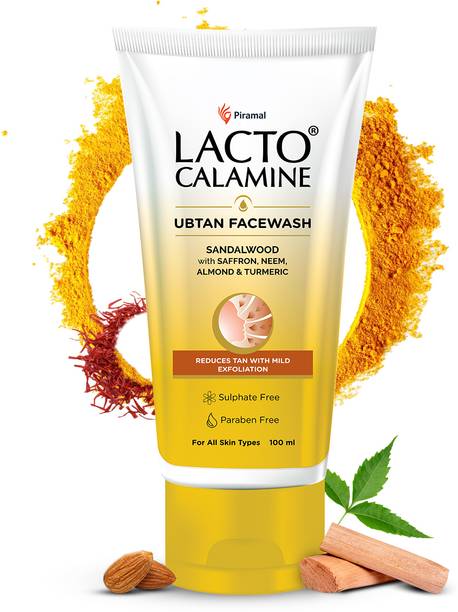 Lacto Calamine Ubtan, Reduces Tan with Mild Exfoliation Face Wash