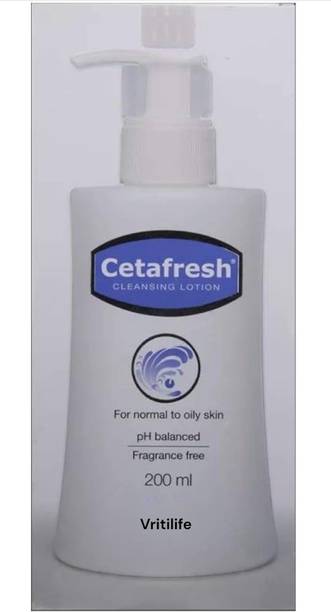 Vritilife Cetafresh cleansing lotion 200ml | Ph balanced | Fragrance free | Oily to normal skin Face Wash