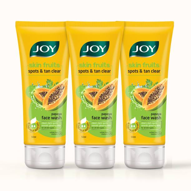 Joy Skin Fruits Spots & Tan Clear Papaya  (Pack of 3X50) For All Skin Types Face Wash