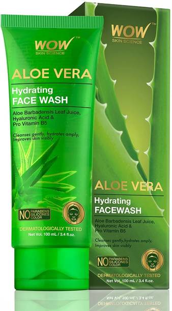 WOW SKIN SCIENCE Hydrating Aloe Vera  for Pimples, Dry & Oily Skin-Tube Face Wash