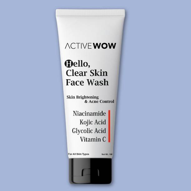 Active Wow Skin Glow Facial Cleanser for Clear Pores and Smooth Texture Face Wash