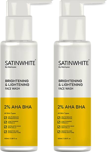Namyaa AHA BHA Brightening & Lightening Facewash | Pack of 2 | 200ml Face Wash