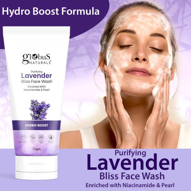 Globus Naturals Purifying Lavender, Hydro Boost Formula, Natural, Gentle & Mild Face Wash