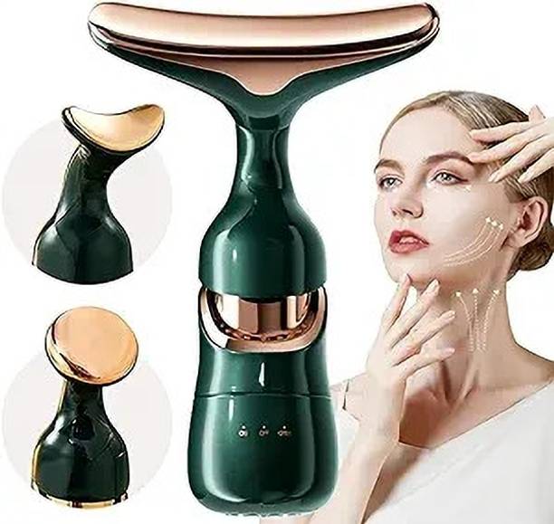Mantra Impex 3 in 1 Anti Wrinkles Face Neck Eyes Massager,Vibration Facial for Skin Care Facial Atomizer