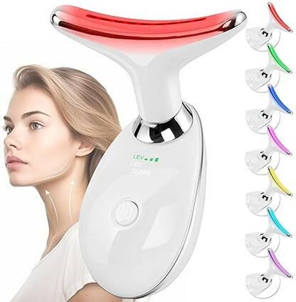 Mantra Impex 7 Color Led Face Neck Massager Face and Neck Beauty Device, Facial Cleanser System & Brush