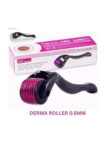 DREAM BELLA Derma Roller 0.5mm For Hair Regrowth Enhances Hair Growth Naturally Facial Atomizer