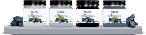 DR.RASHEL CHARCOAL PACK OF 4 (SCRUB, GEL, CREAM & FACE PACK) BLACKHEAD REMOVAL FACIAL KIT