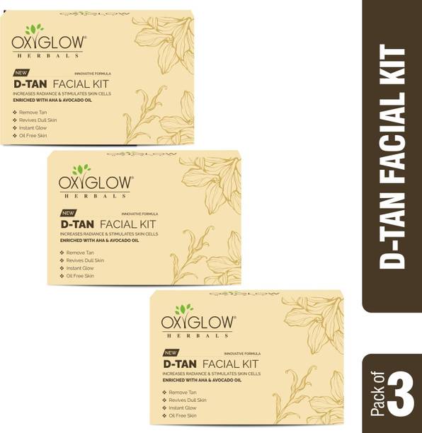 OXYGLOW Herbals D-Tan Facial Kit 50 Gm (Pack of 3)