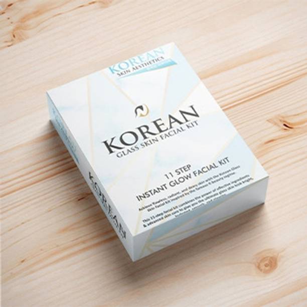 Saundaryam 11 Step Korean Glass Skin Facial Kit For Crystal Clear Glow & Intense Hydration