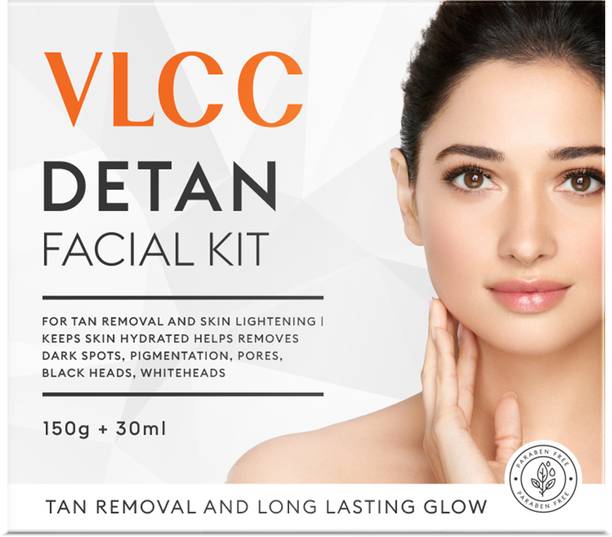 VLCC De-Tan 6 Step Facial Kit for Tan Removal, Hydration & Skin Lightening 180 g