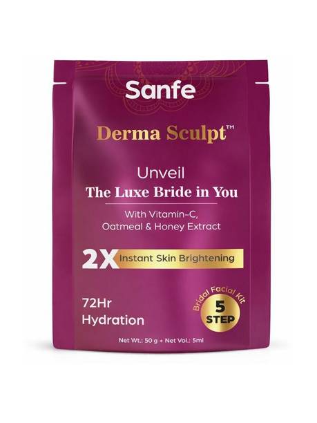 Sanfe Derma Sculpt 5 Step Bridal Facial Kit For Instant Glow Up