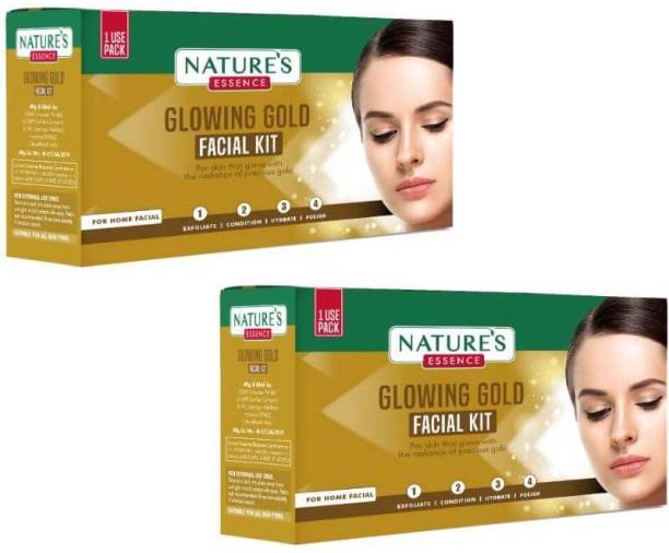 Nature's Essence GLOWING GOLD FACIAL NENO KIT 20GM(PACK OF 2)