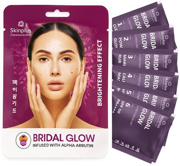 SKINPLUS Bridal Glow 6 Step Facial Kit – Alpha Arbutin Infused