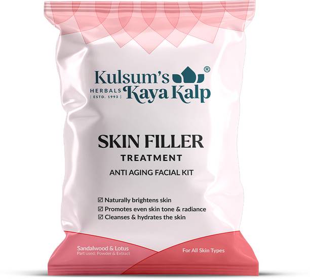 Kulsum's Kaya Kalp Skin Filler Treatment Kit,7 Step Facial Kit for All Skin Types (Single Use)