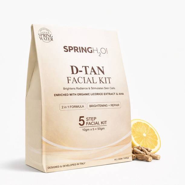 SPRING H2O D-Tan Anti Aging Facial Kit For Whitening With Tan Removal & Deep Cleansing