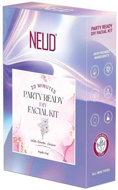 NEUD Party-Ready DIY Facial Kit with Strobe Cream for Instant Glow at Home
