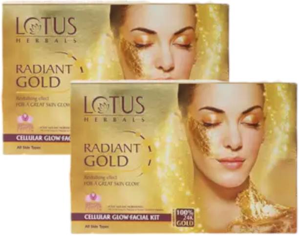 LOTUS Herbals RADIANT GOLD Cellular Glow Single Facial Kit