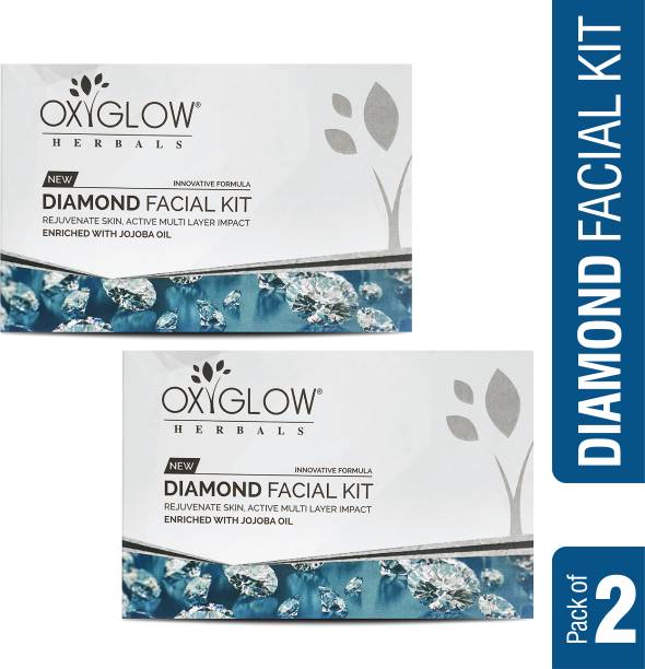 OXYGLOW Herbals Diamond Facial Kit 63 Gm (Pack of 2) En...