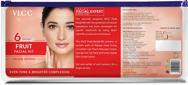 VLCC Salon Series Fruit Facial Kit Salon Like Glow 300 g
